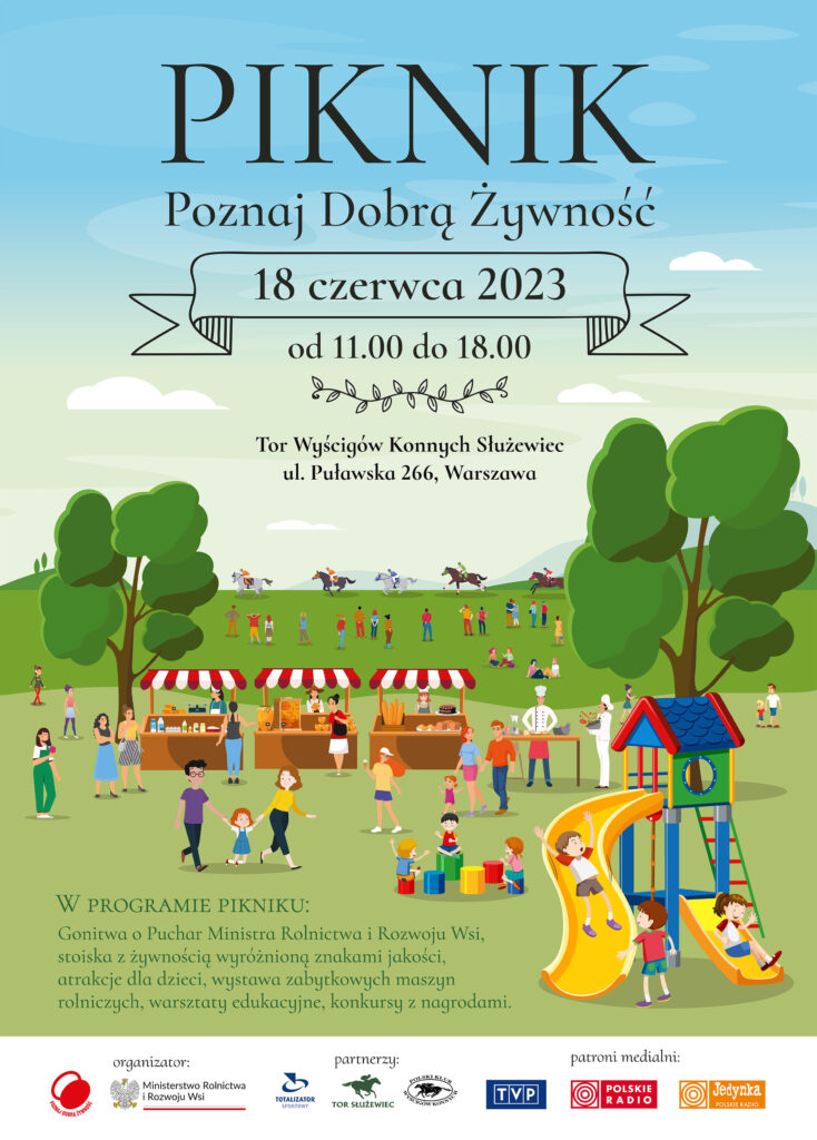 Plakat informujący o Pikniku Poznaj Dobrą Żywność