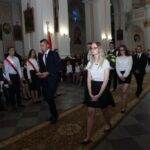 Procesja uczniów podczas Mszy Św.