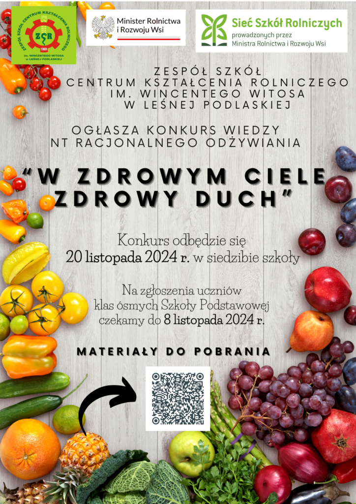 Plakat konkurs o żywieniu