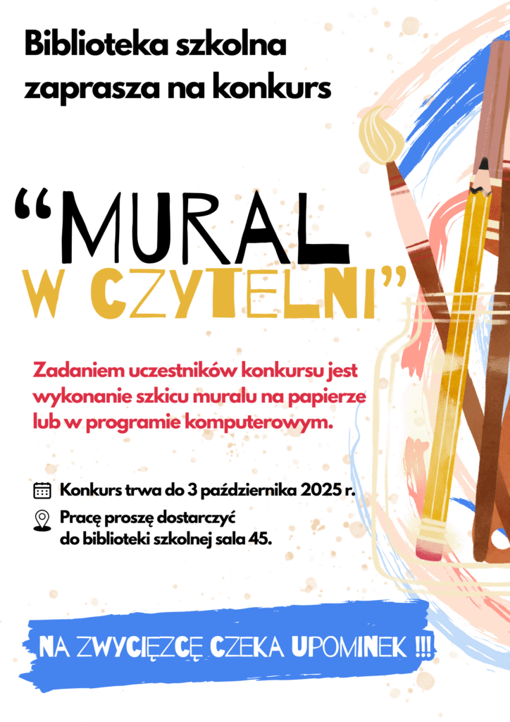 Plakat informujący o konkursie