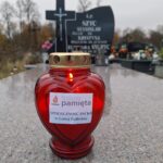 Uczniowie podczas stawiania zniczy 7