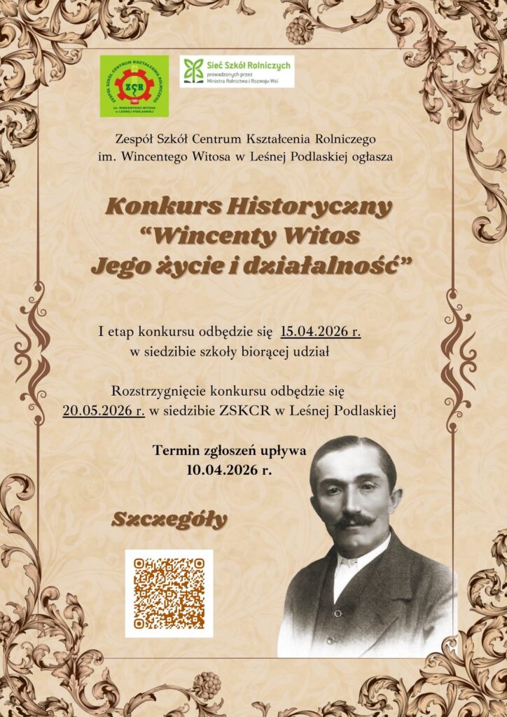 Plakat informujący o konkursie