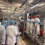 Uczniowie ZSCKR słuchają o specyfice pracy przy taśmie 2