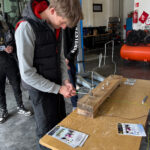 Uczniowie podczas zajęć z mechanizacji