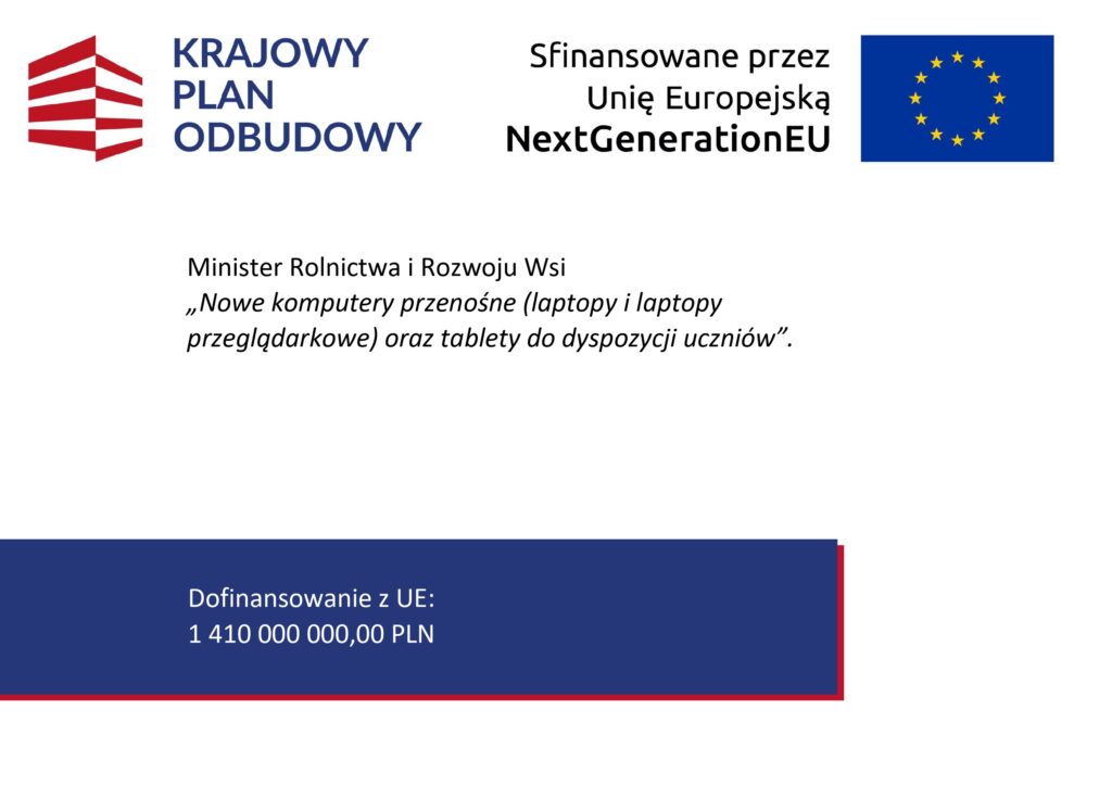 Plansza informująca o KPO