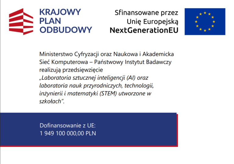 Plakat informujący o Laboratorium AI