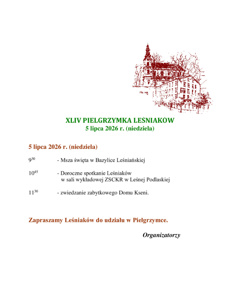 Program Zjazdu Leśniaków 2026 r.