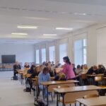 Uczniowie ZSCKR podczas spotkania