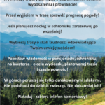 Ulotka o bezpieczeństwie w górach